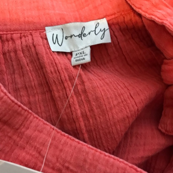 Wonderly Coral Textured Dress - Picture 5 of 6